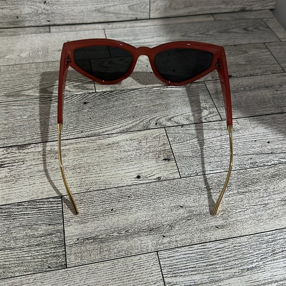 Red retro vintage summer beach sun glasses - Picture 4 of 9